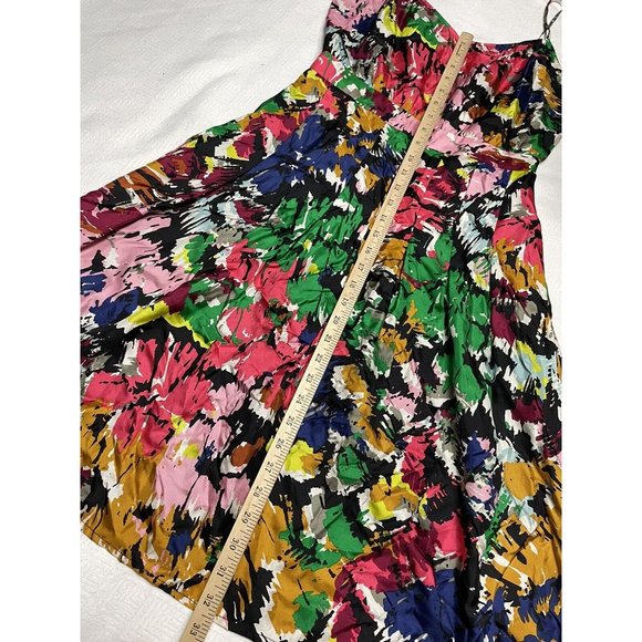 J. CREW Brushstroke 100% silk dress with spaghetti straps size 4 - Picture 3 of 8